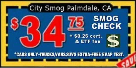 Smog Check Coupon - City Smog Palmdale, CA